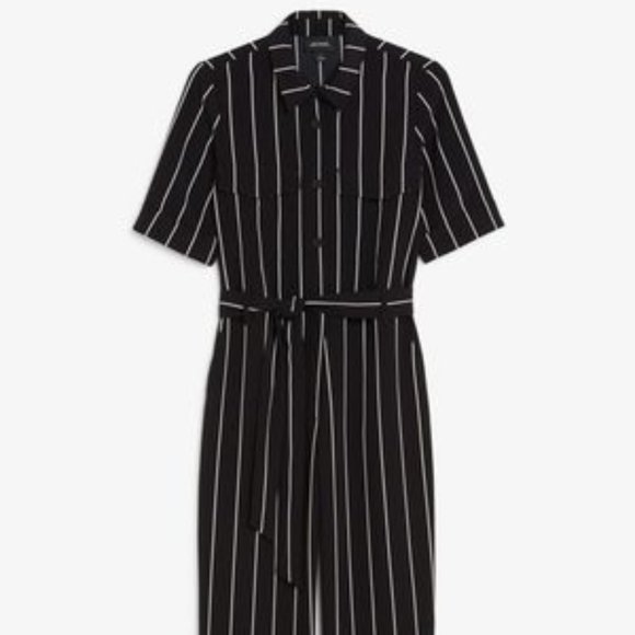 Monki striped belted utility jumpsuit - Picture 3 of 3